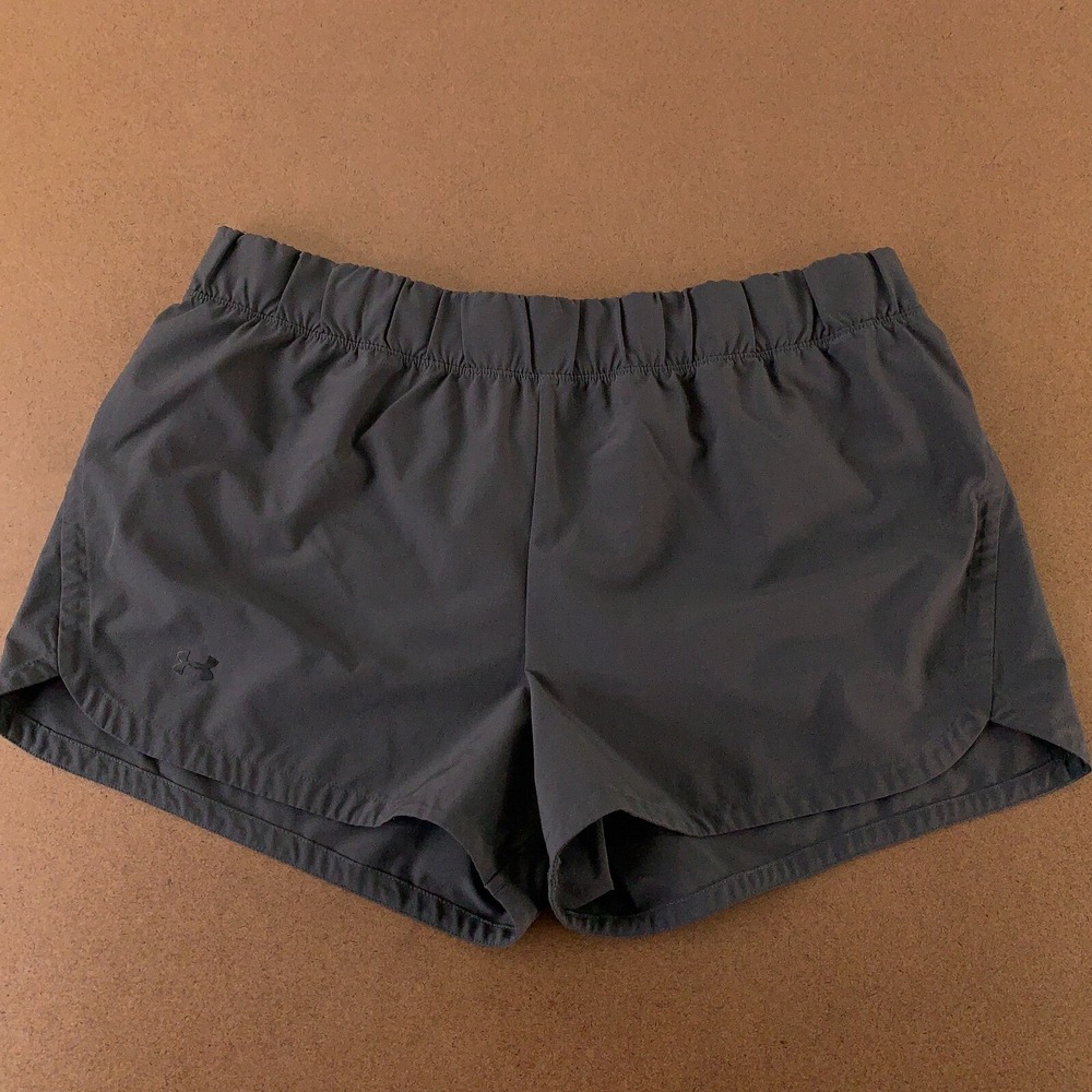 Under Armour Womens Size XL Loose Charcoal Gray Pull‎ On Athletic Shorts